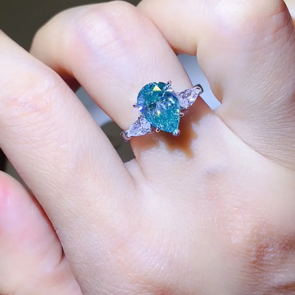2 Carat 925 Sterling Silver Moissanite Ring - VAleG