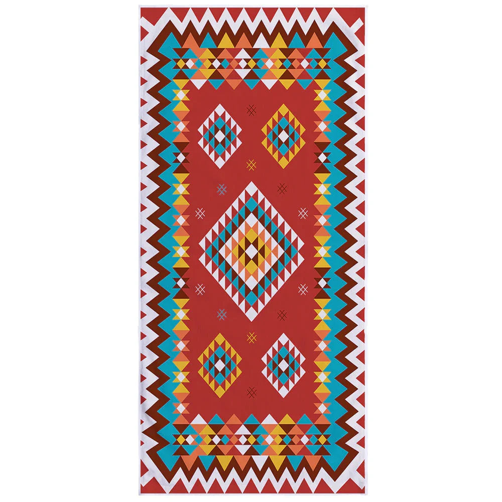 Microfiber Square Print Beach Towel - VAleG