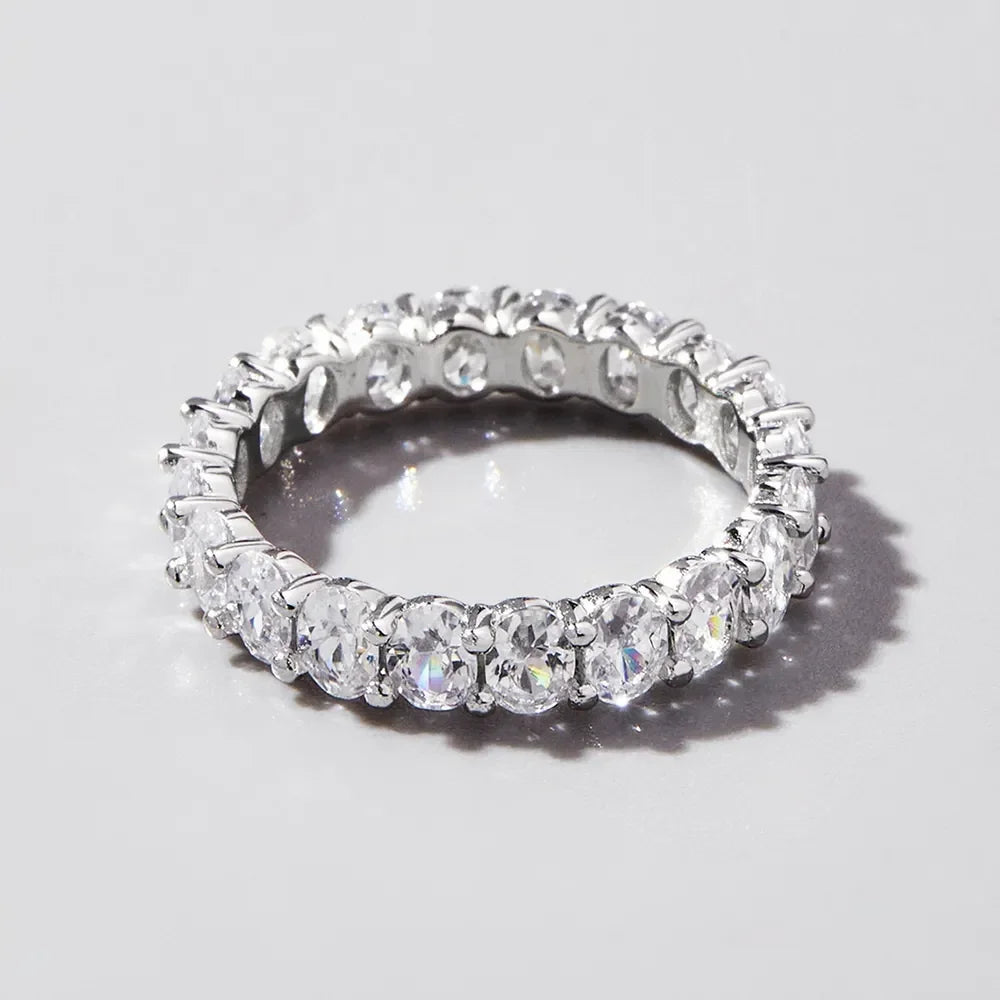 Inlaid Zircon 925 Sterling Silver Ring - VAleG