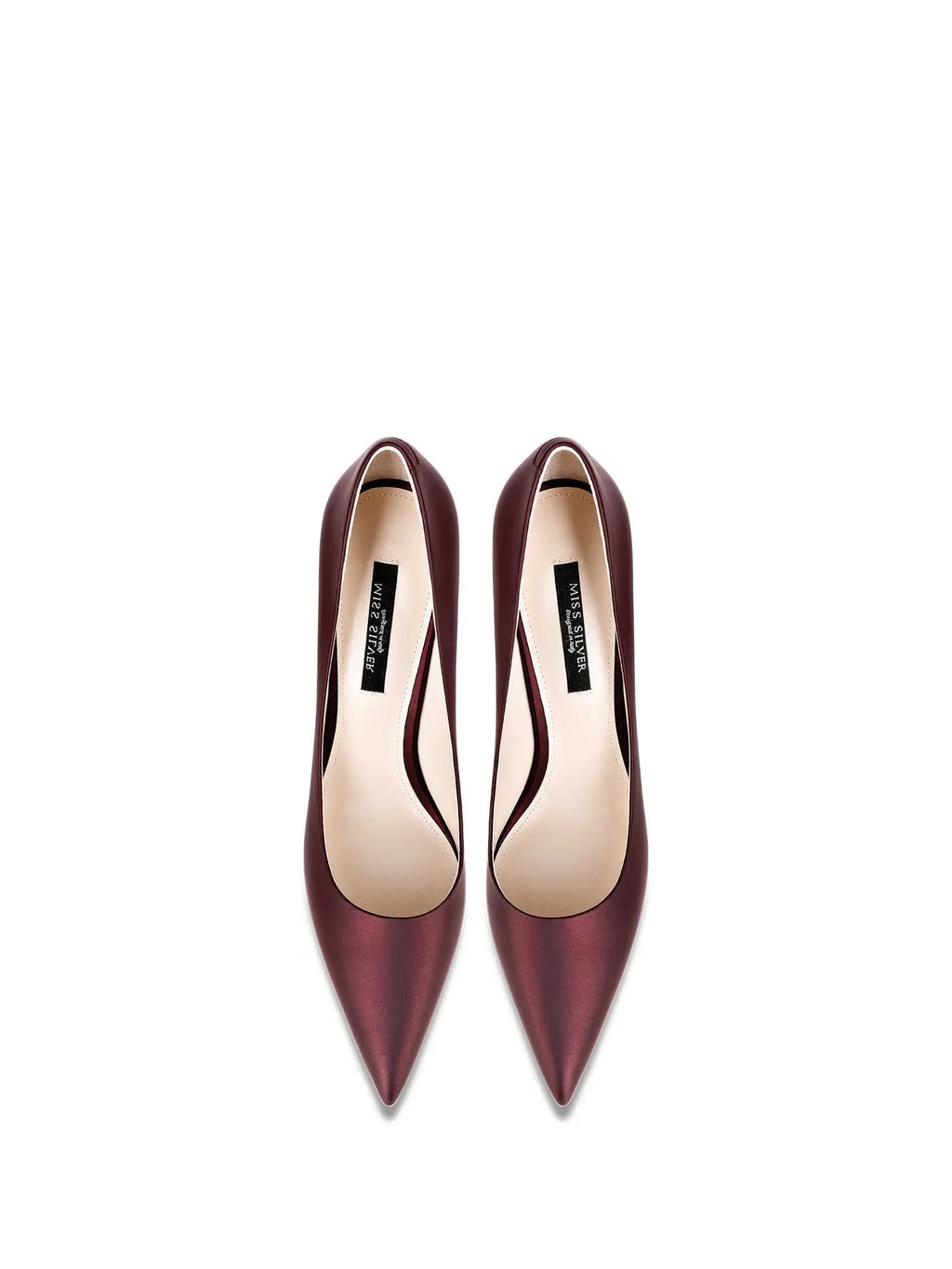 Pointed High Heels Women's Stiletto Heel Leather Pumps - VAleG