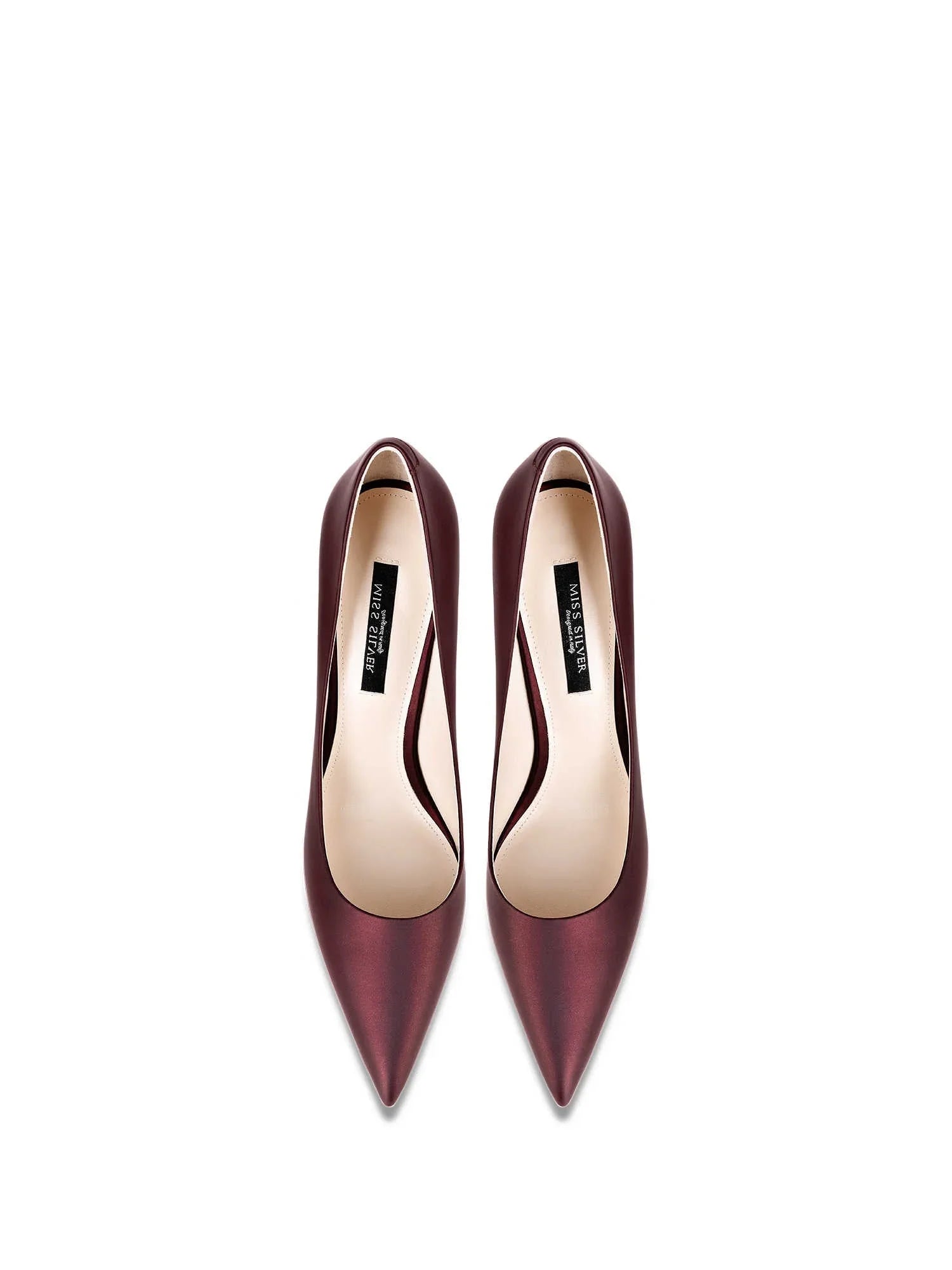 Pointed High Heels Women's Stiletto Heel Leather Pumps - VAleG