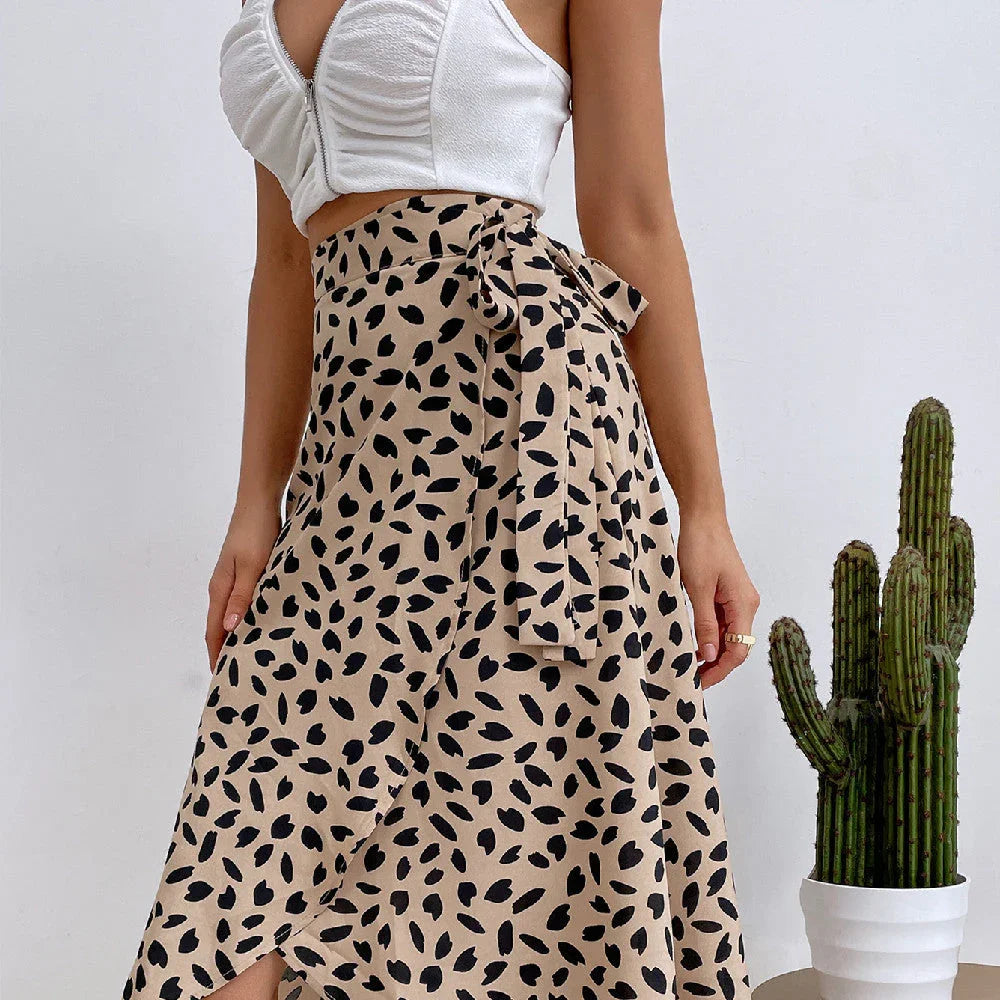Elegant Polka Dot Print Ladies' Dress - VAleG