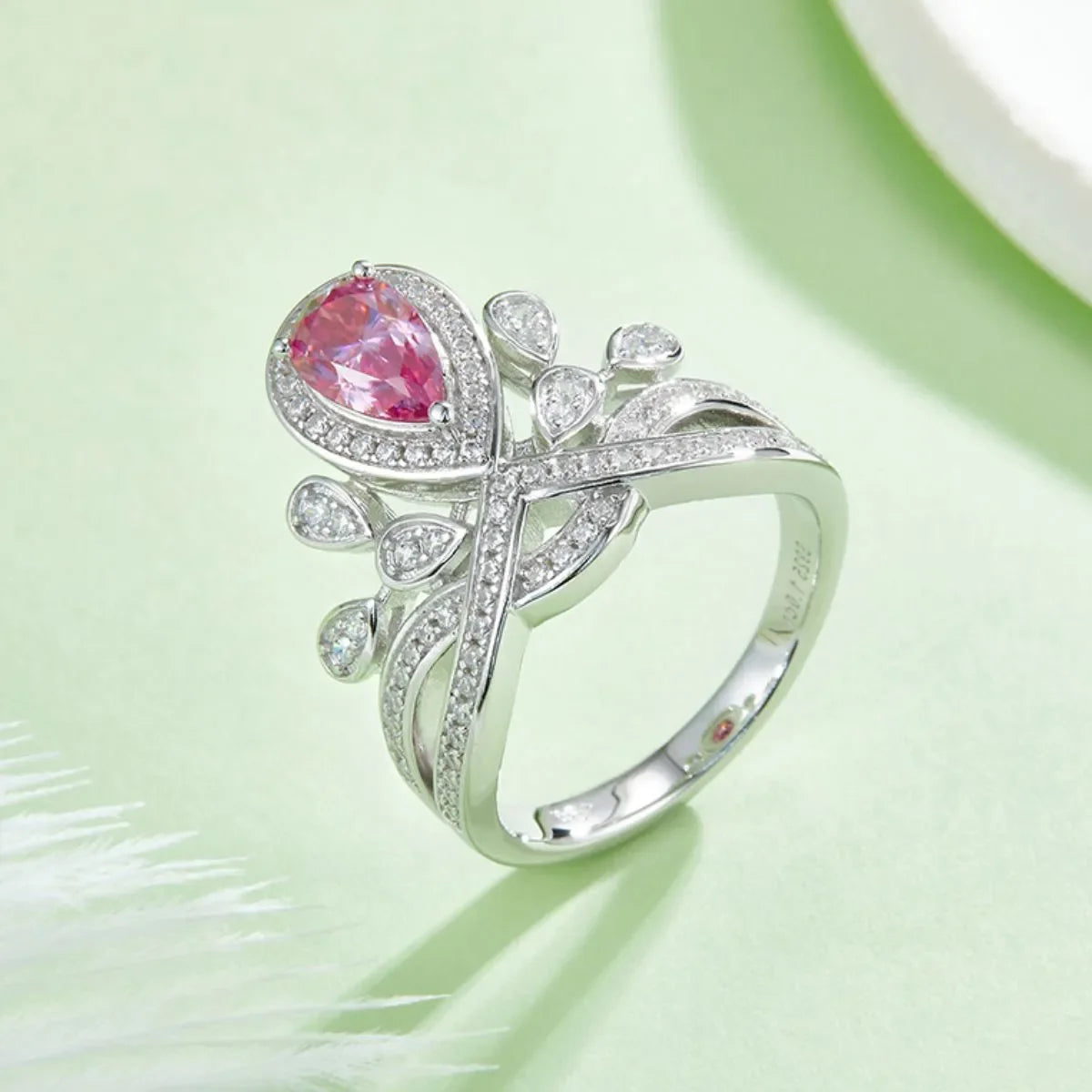 1 Carat Moissanite 925 Sterling Silver Ring - VAleG