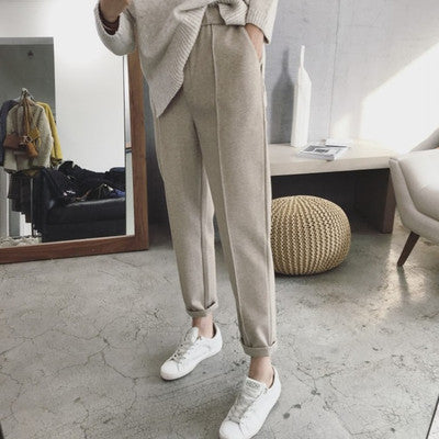 Pantaloni casual affusolati dritti
