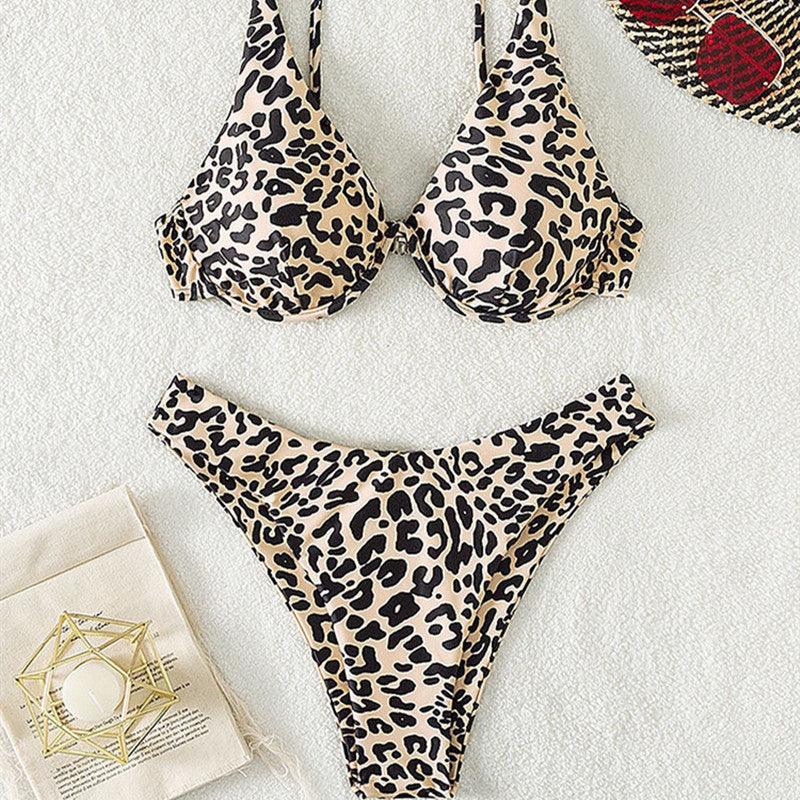 Women's Seperated Swimwear Beach Leopard Print - VAleG