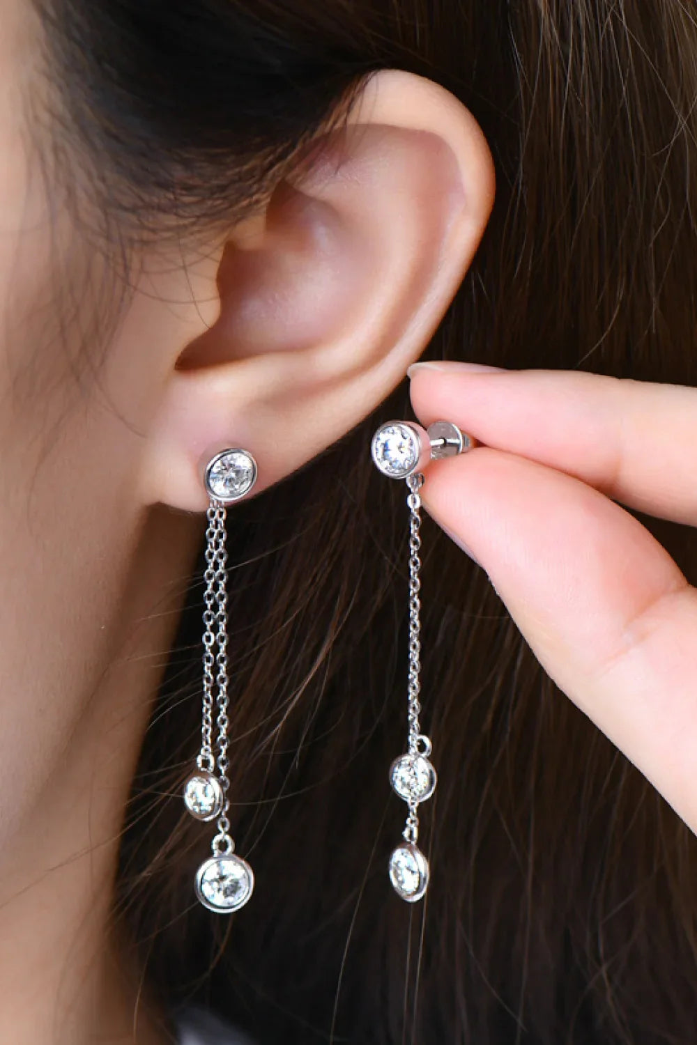 2.6 Carat Moissanite 925 Sterling Silver Earrings - VAleG