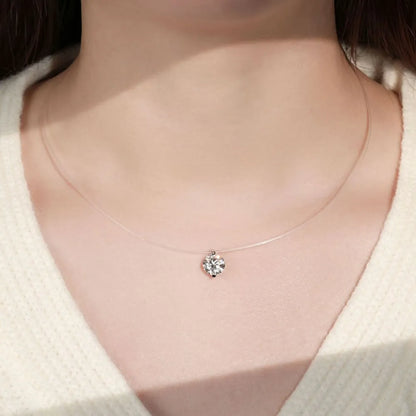 1 Carat Moissanite 925 Sterling Silver Necklace - VAleG