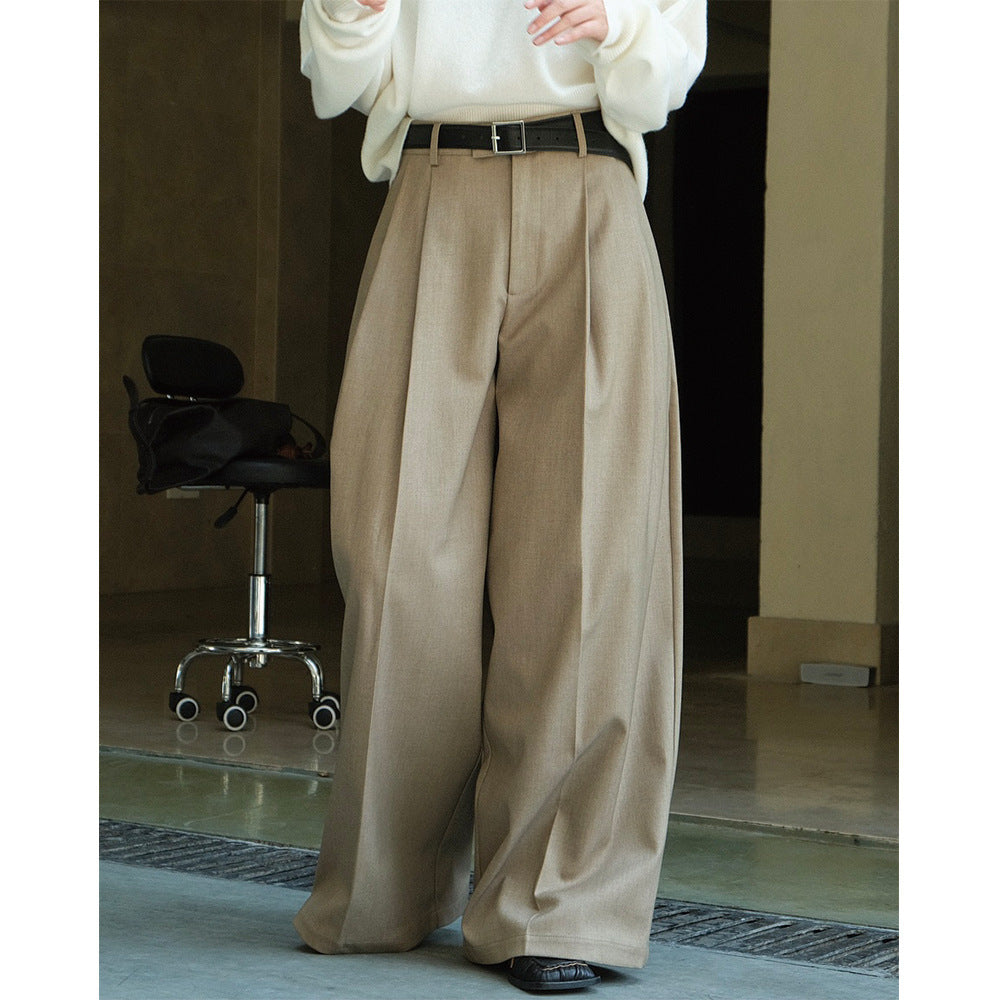 Stile casual Tridimensionale pieghettato pantaloni Loose cadenti da donna