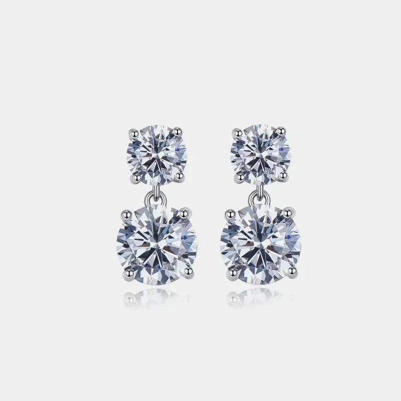 10 Carat Moissanite 925 Sterling Silver Earrings - VAleG