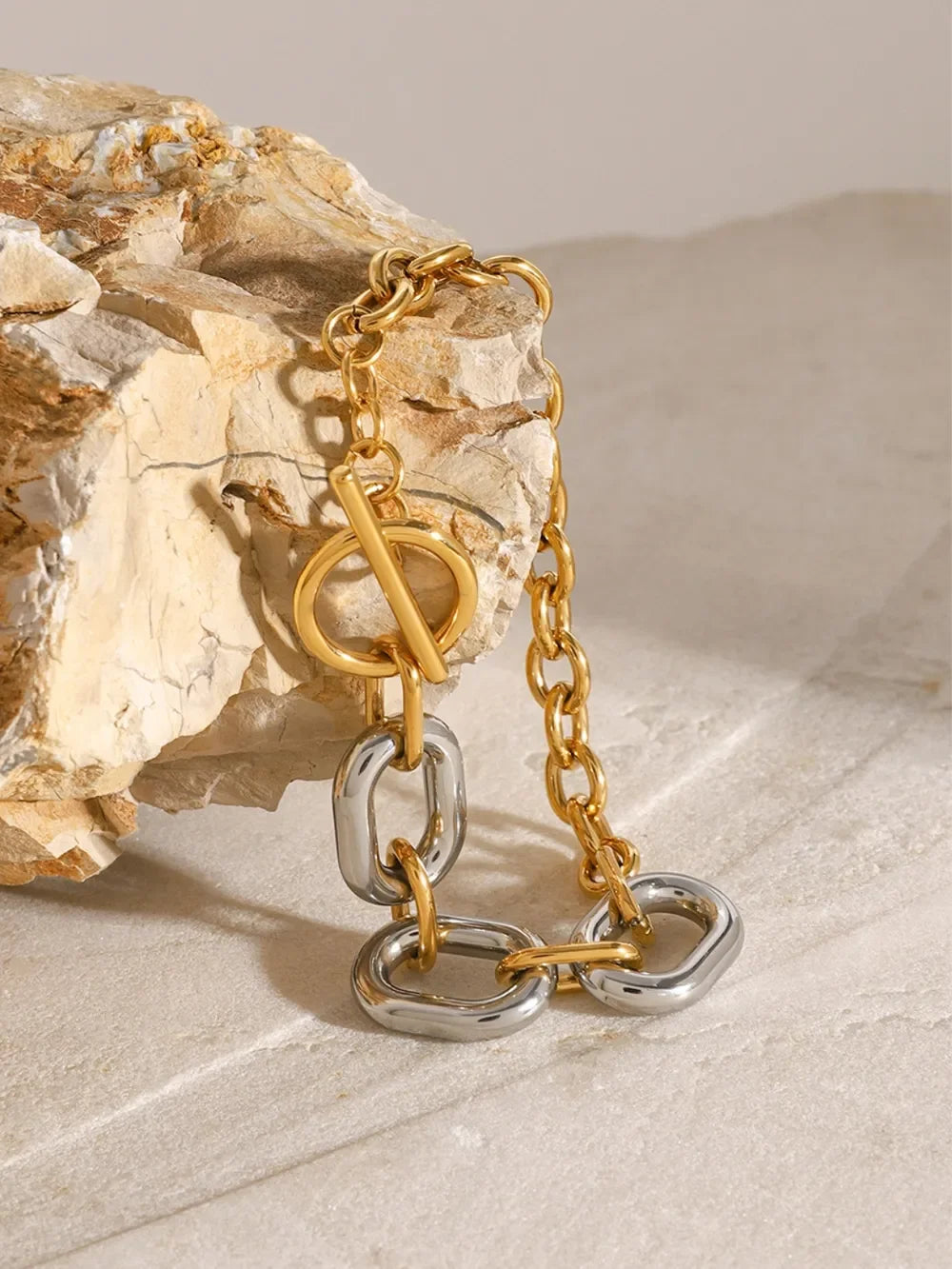 18K Gold-Plated Stainless Steel Chain Bracelet - VAleG