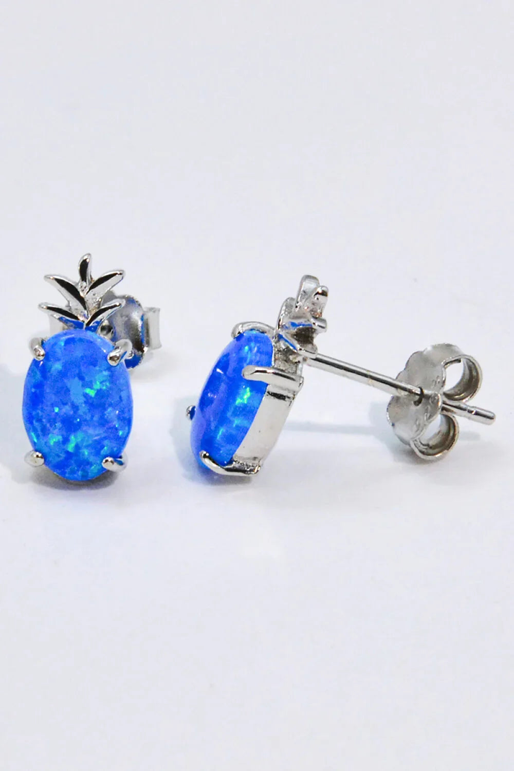 Opal Pineapple Platinum-Plated Earrings - VAleG