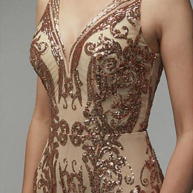 Gold Sequin High-End Dress Summer - VAleG