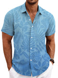 Solid Color Short Sleeve Cardigan Beach Shirt - VAleG
