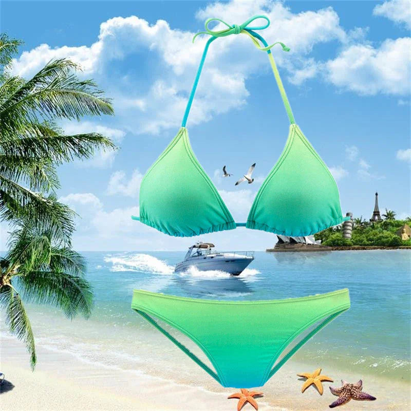 Swimsuit Women's Gradient Series Split Swimsuit Bikini - VAleG
