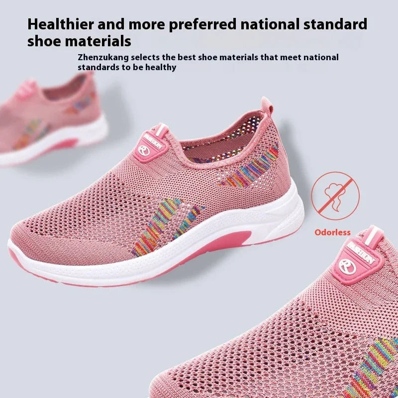 Women's Casual Breathable Fly Woven Mesh Cloth Shoes - VAleG