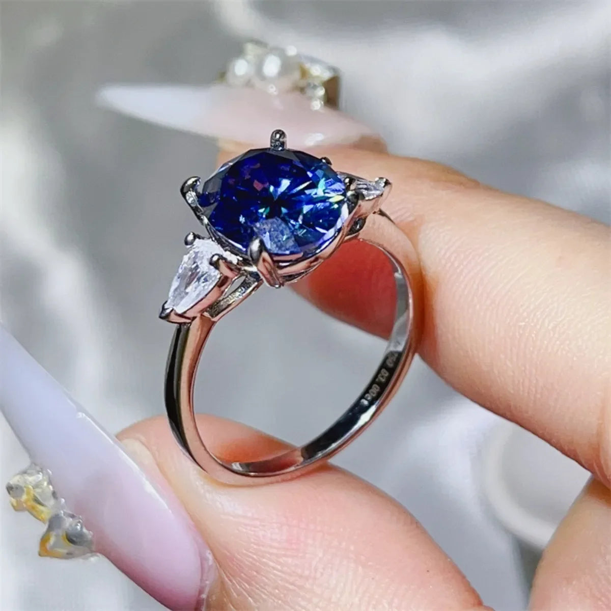 3 Carat Moissanite 925 Sterling Silver Ring - VAleG