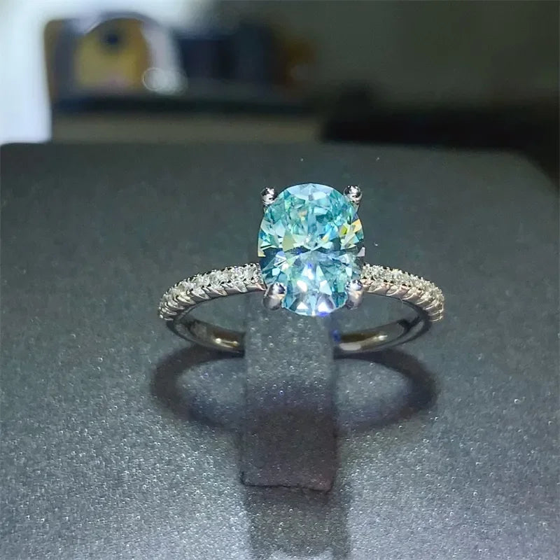 2 Carat Moissanite Zircon 925 Sterling Silver Ring - VAleG