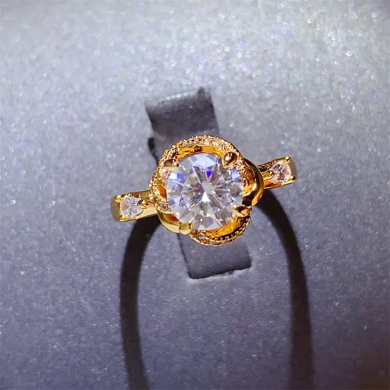 1 Carat Moissanite Zircon 925 Sterling Silver Ring - VAleG