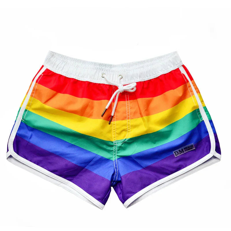 Rainbow Swimwear Men Swim Shorts Beach Swimming Trunks - VAleG