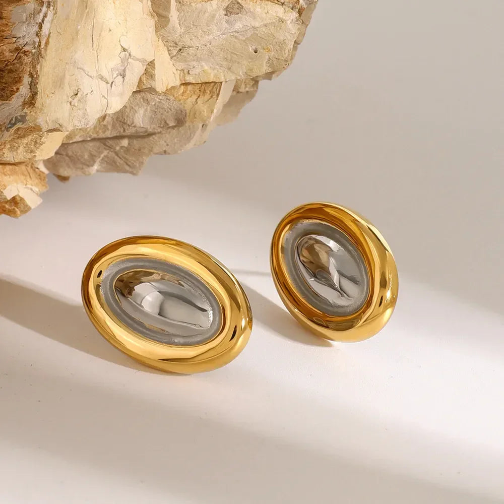 18K Gold-Plated Stainless Steel Stud Earring - VAleG