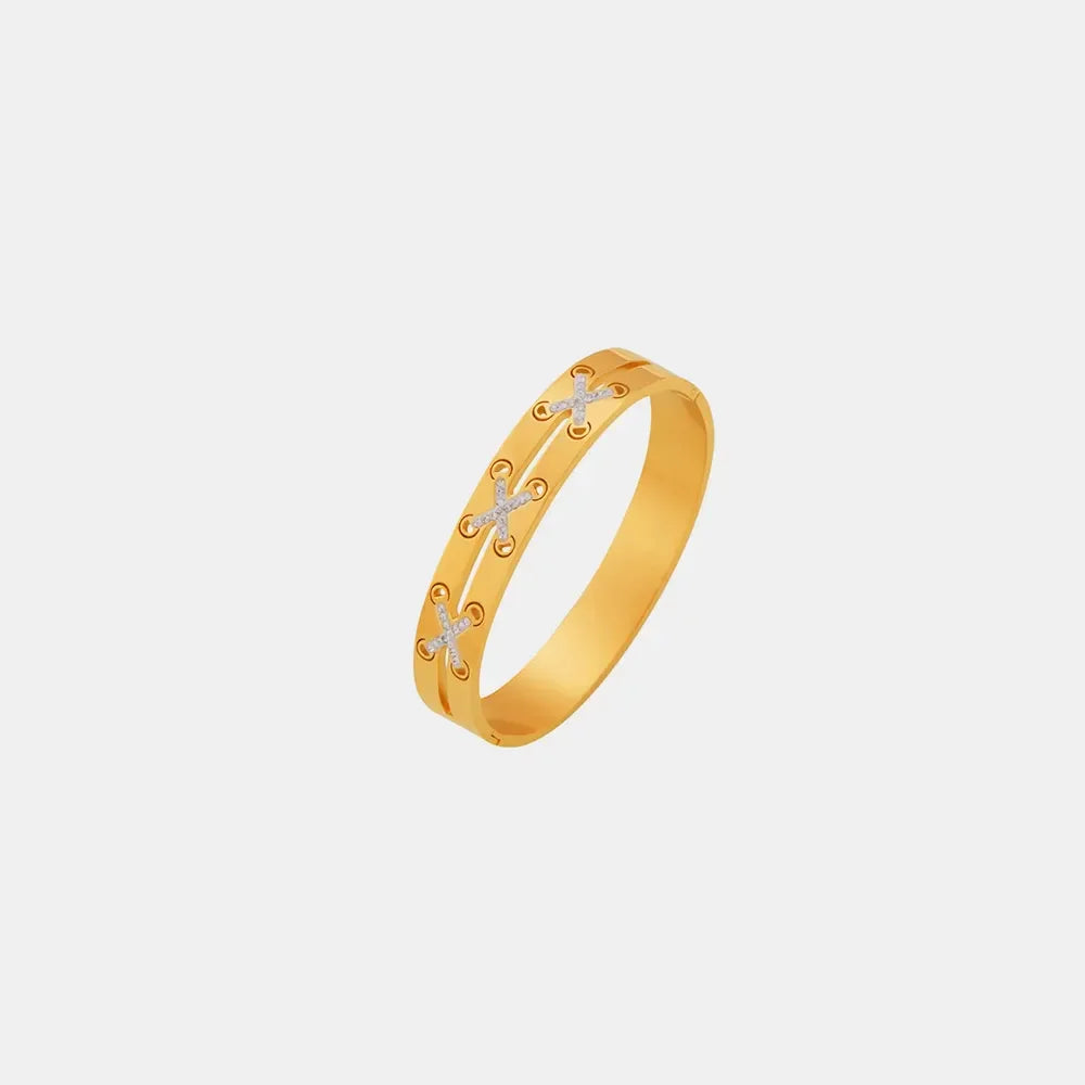 18K Gold-Plated Czech Diamond Bracelet - VAleG