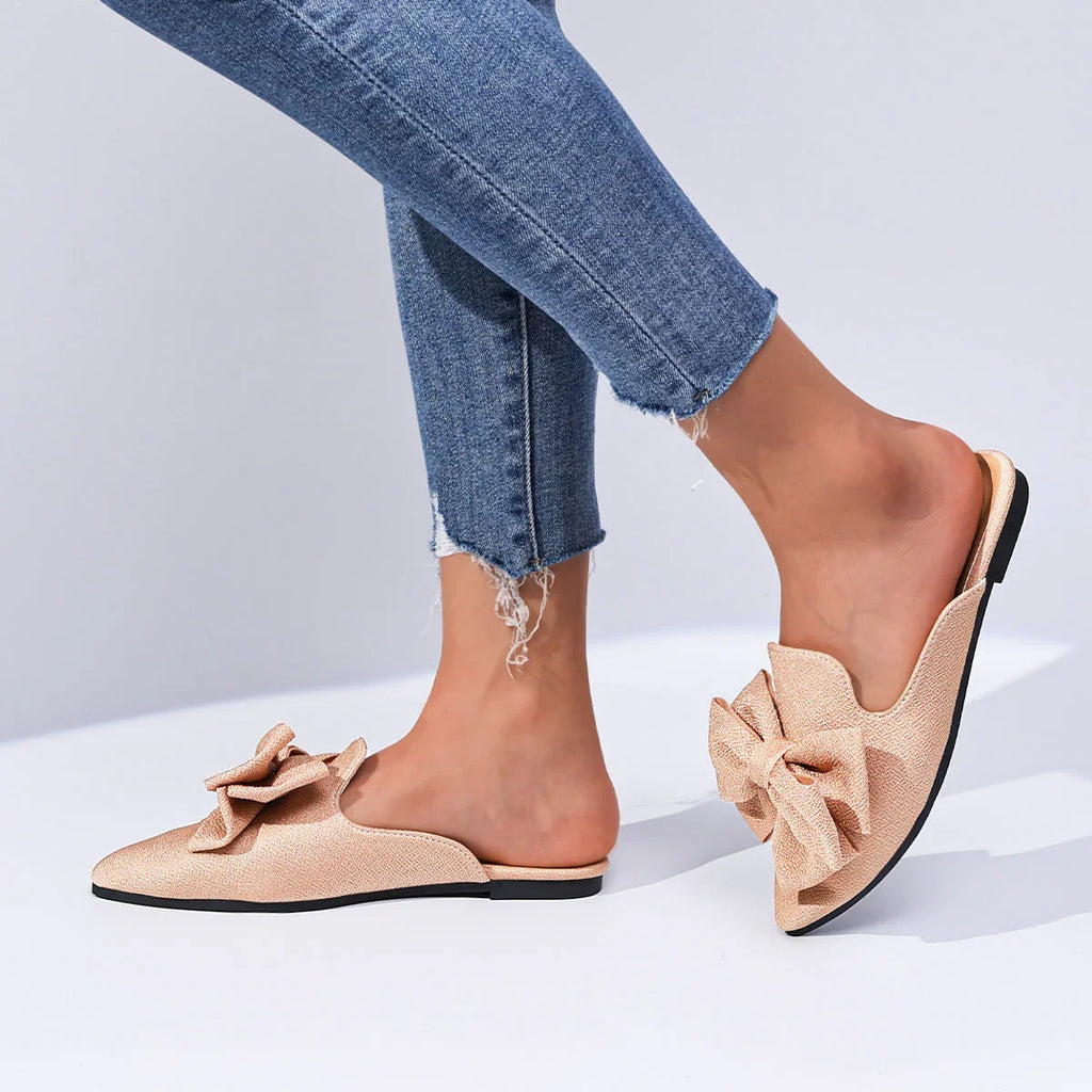 Plus Size Women's Trend Beach Slippers Sandals Bow - VAleG