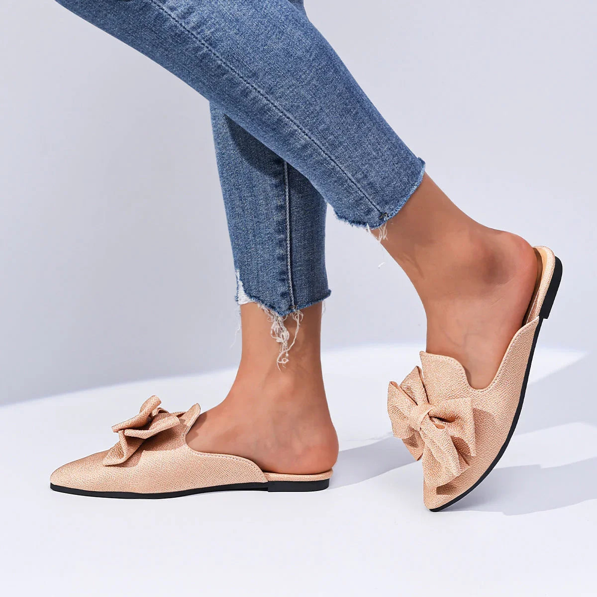 Plus Size Women's Trend Beach Slippers Sandals Bow - VAleG