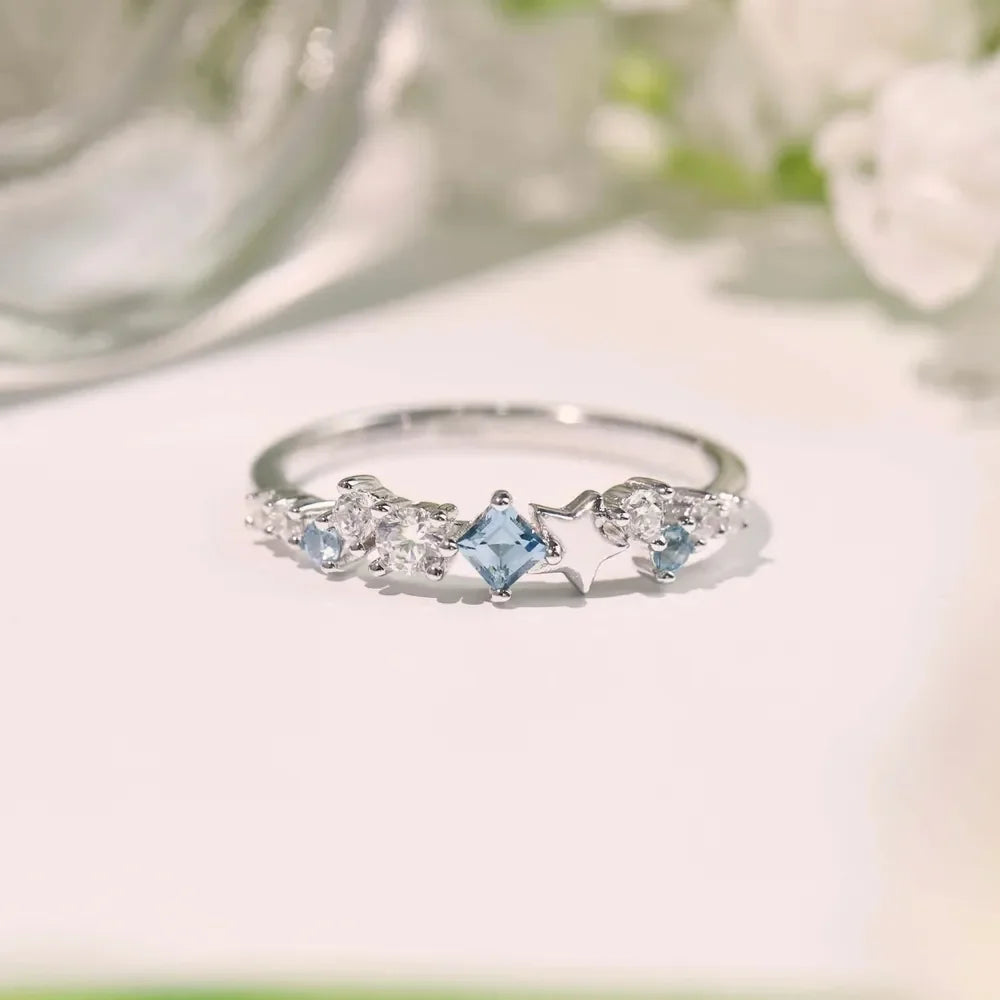 Star Inlaid Zircon Ring - VAleG