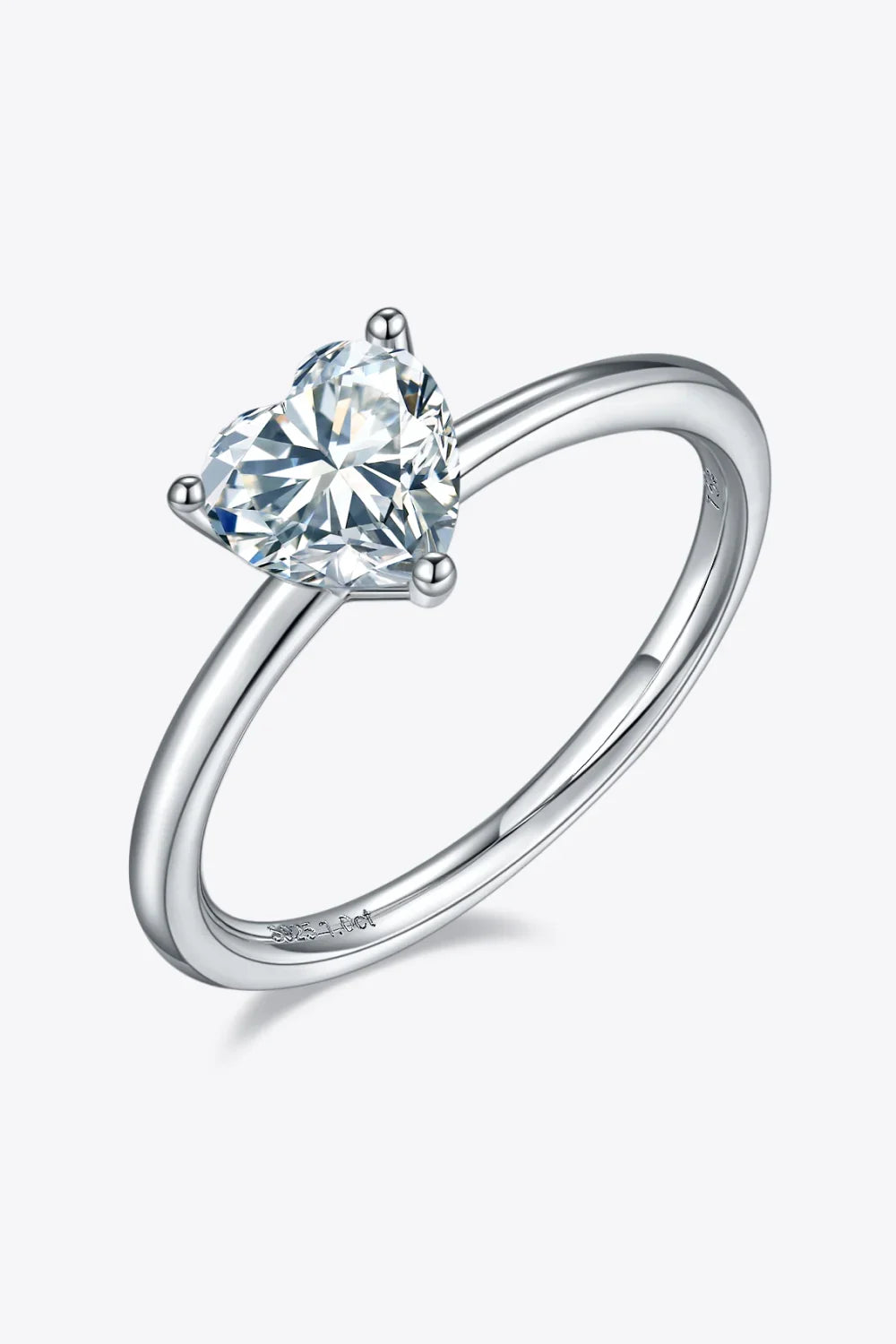 1 Carat Moissanite 925 Sterling Silver Solitaire Ring - VAleG