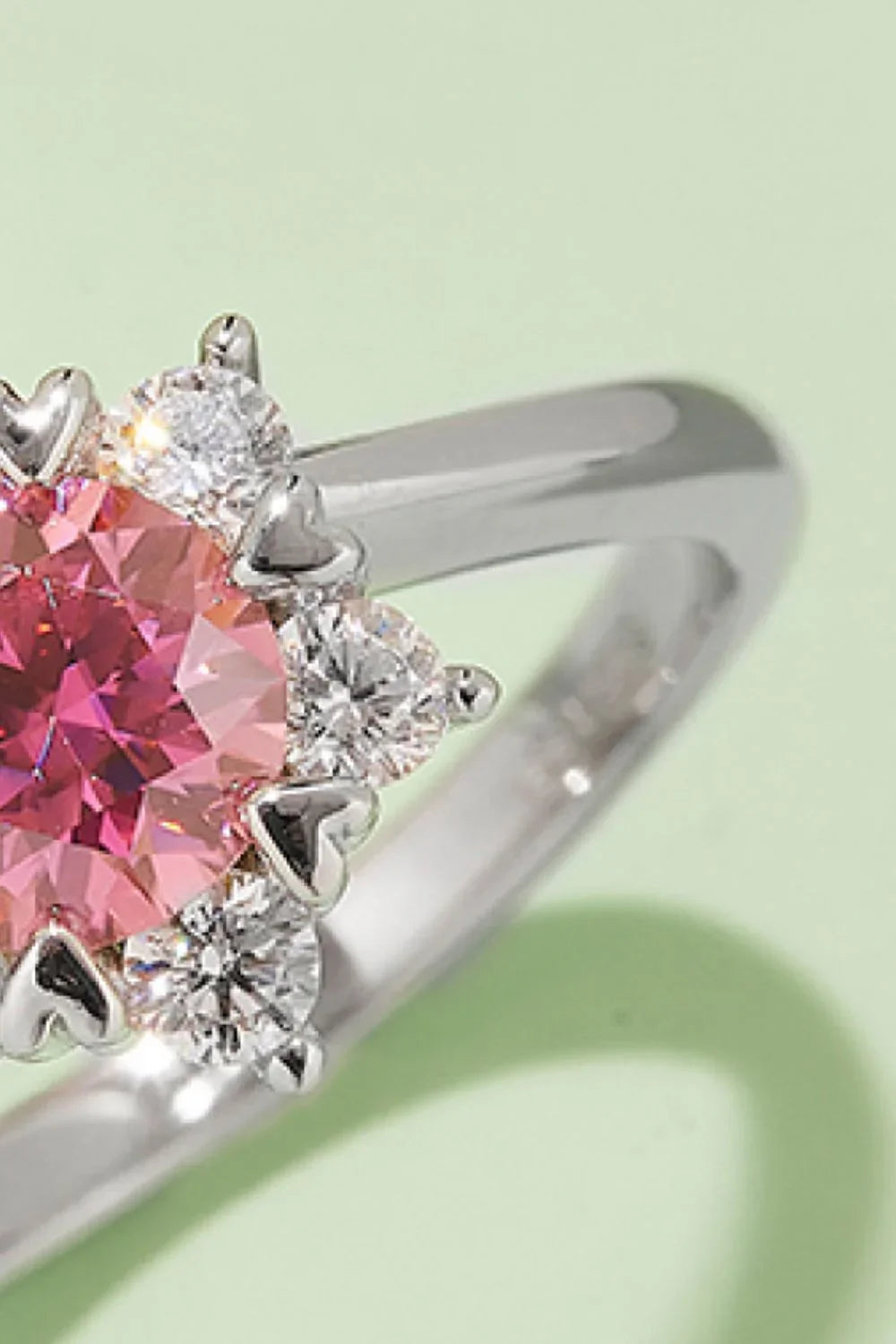 1 Carat Moissanite 925 Sterling Silver Cluster Ring - VAleG