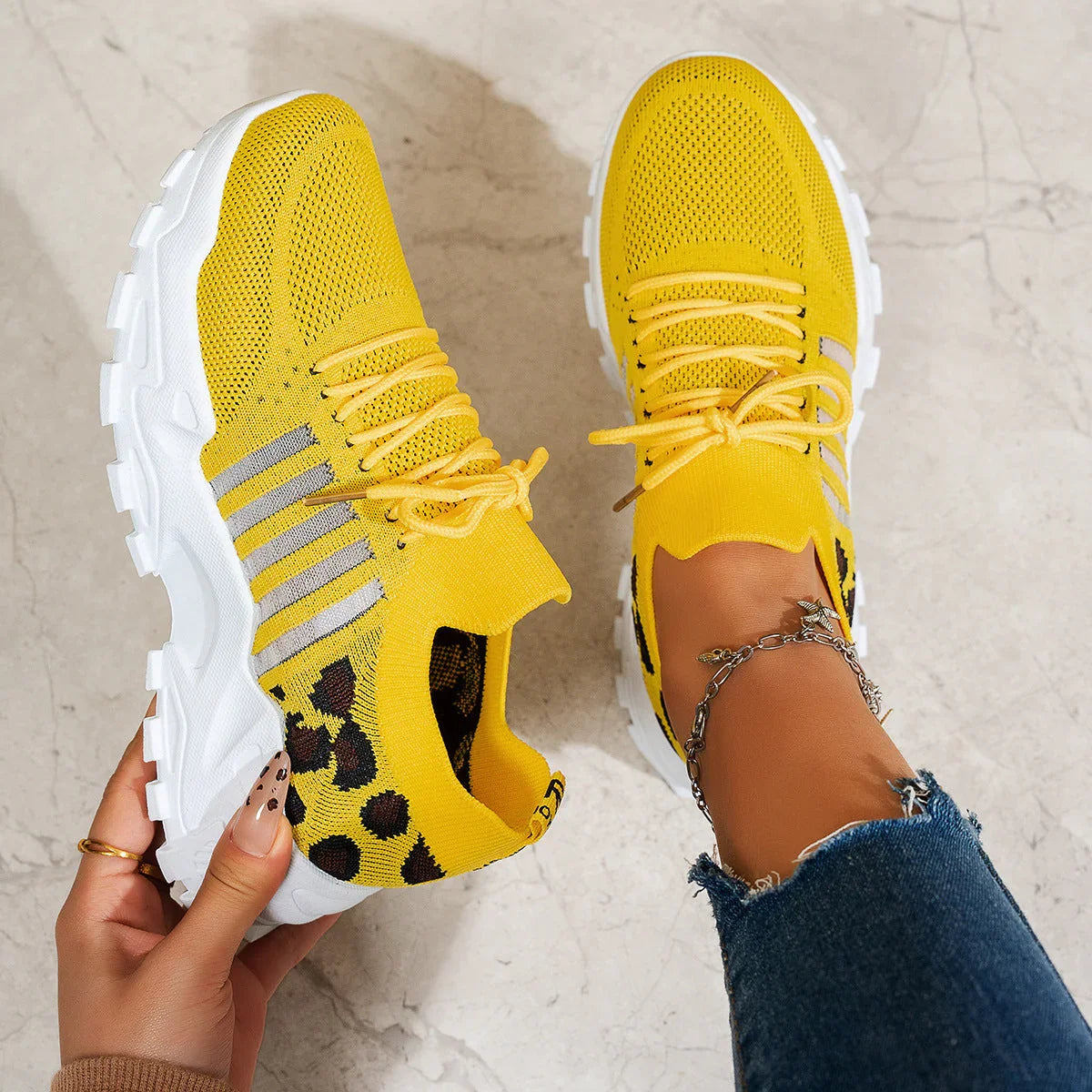 Fashionable Mesh Breathable Sports Casual Shoes - VAleG