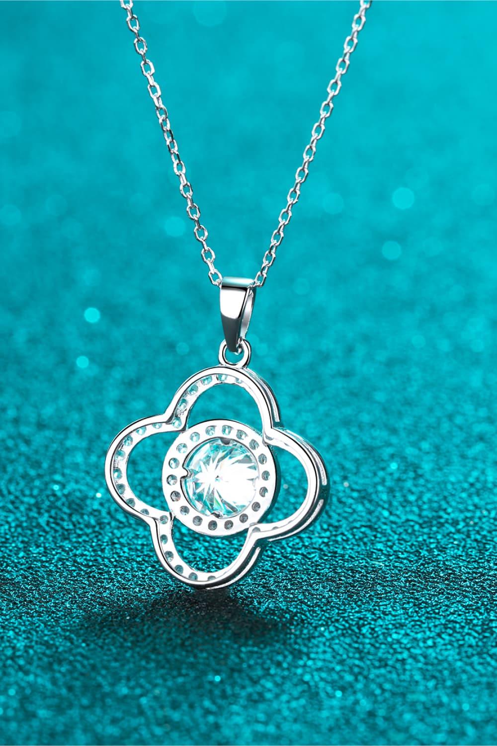 1 Carat Moissanite 925 Sterling Silver Necklace - VAleG