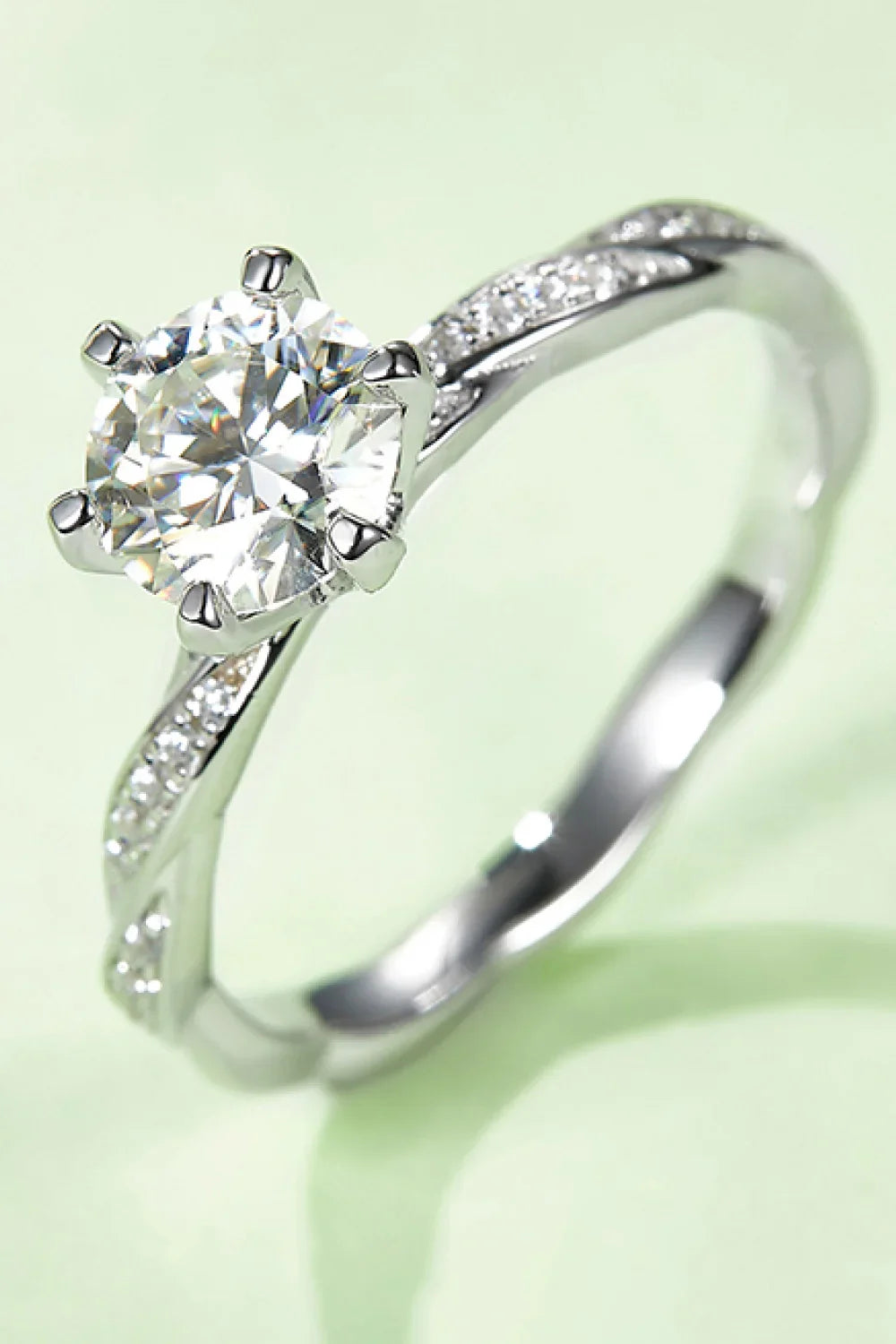 1 Carat Moissanite 925 Sterling Silver Ring - VAleG