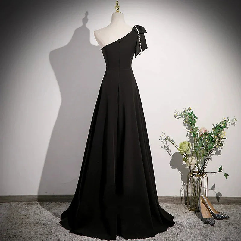 Simple Banquet Host French Piano Playing Vocal Music Art Test Violin Fashion Dress - VAleG
