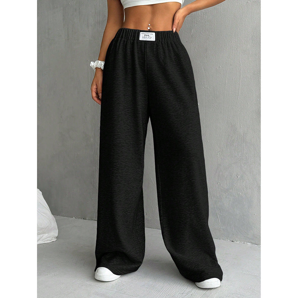 Comodi pantaloni larghi a vita alta a gamba larga