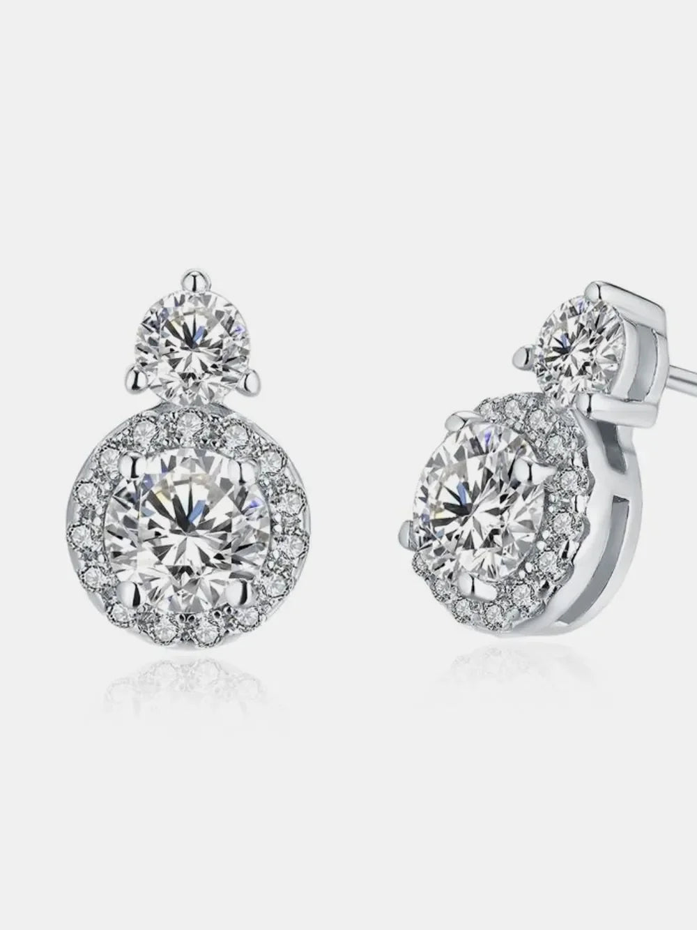 1 Carat Moissanite 925 Sterling Silver Earrings - VAleG