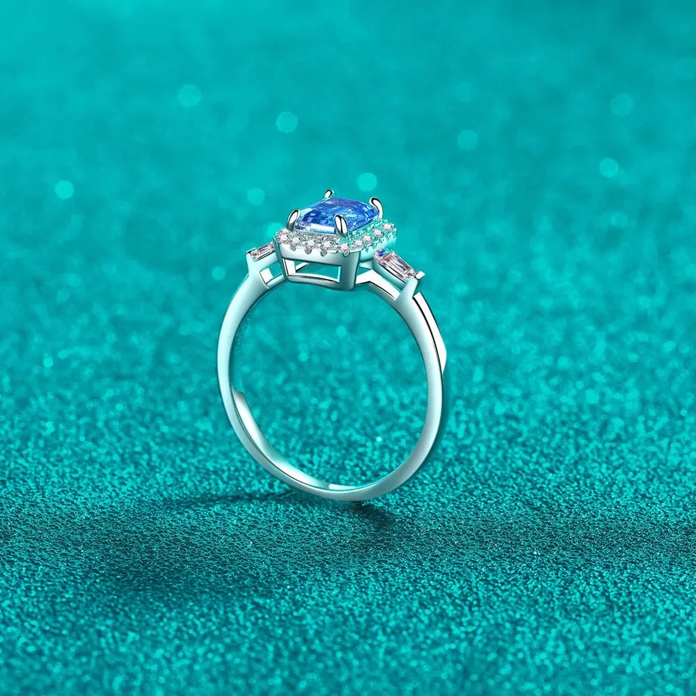 1 Carat Moissanite 925 Sterling Silver Ring - VAleG