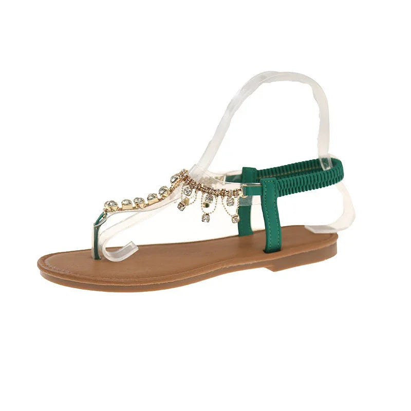 Women's Sandals New Big Rhinestone Fashion - VAleG