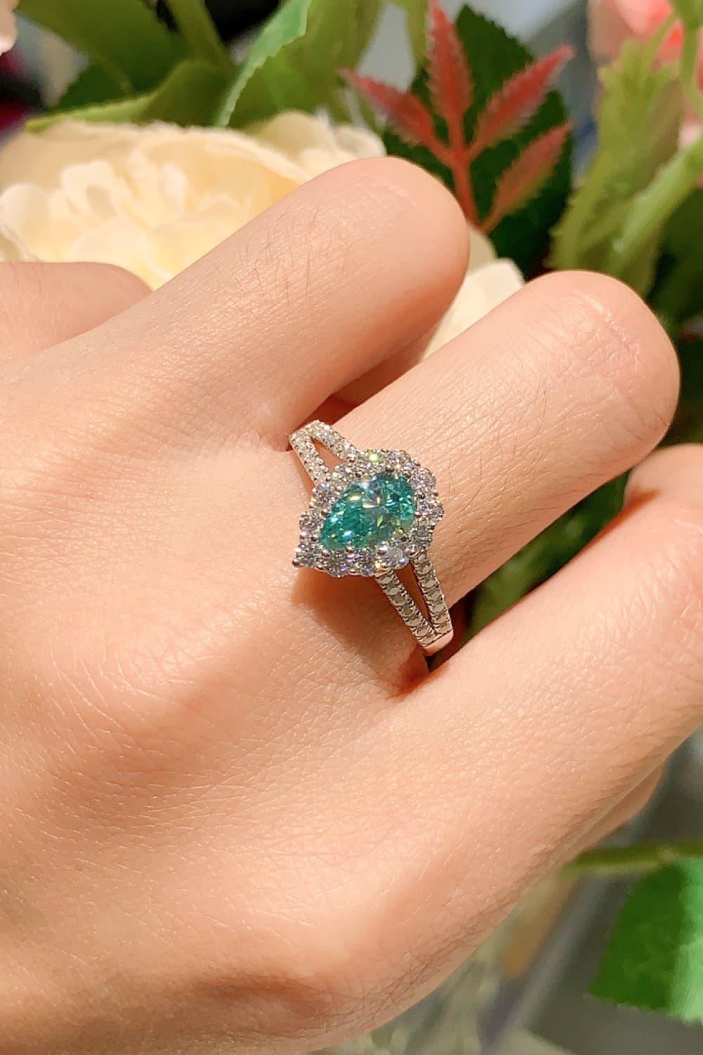 1 Carat Moissanite 925 Sterling Silver Ring - VAleG