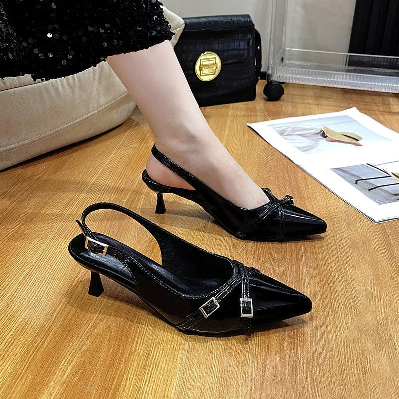 Women's Fashionable And Elegant Shoes With Buckle - VAleG