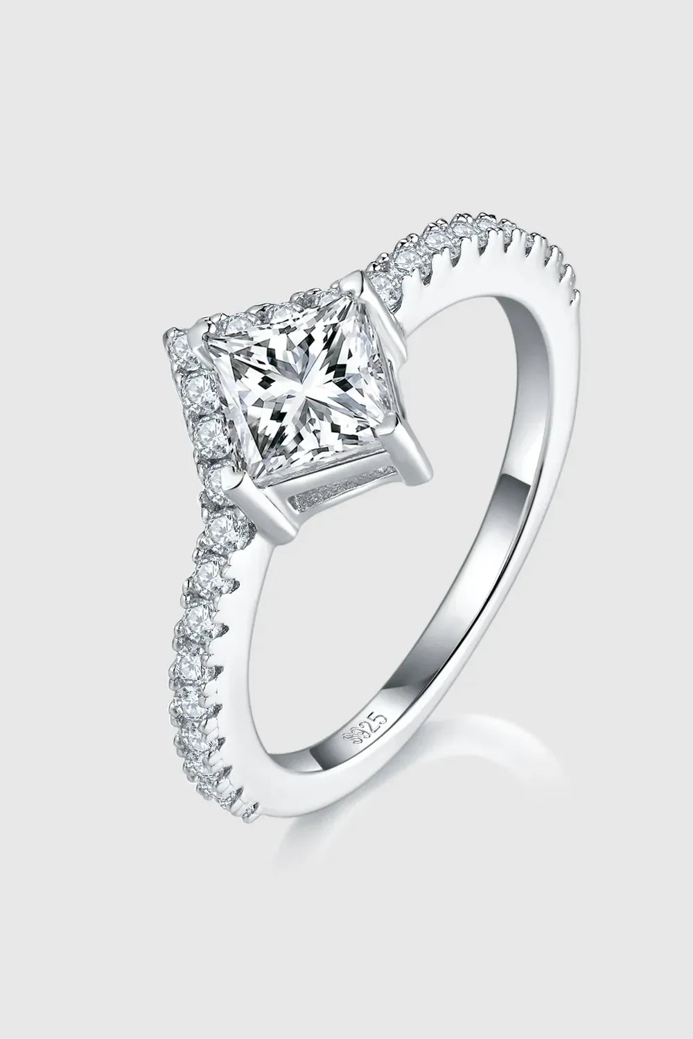 1 Carat Moissanite 925 Sterling Silver Double Layered Ring - VAleG