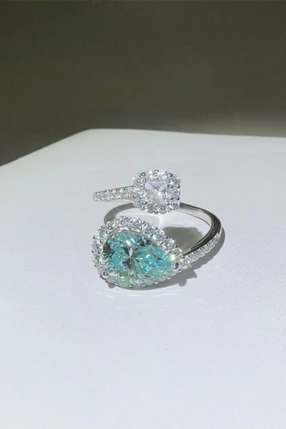 2 Carat Moissanite 925 Sterling Silver Bypass Ring - VAleG