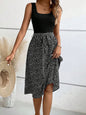 Elegant Contrast Color Sleeveless Dress - VAleG