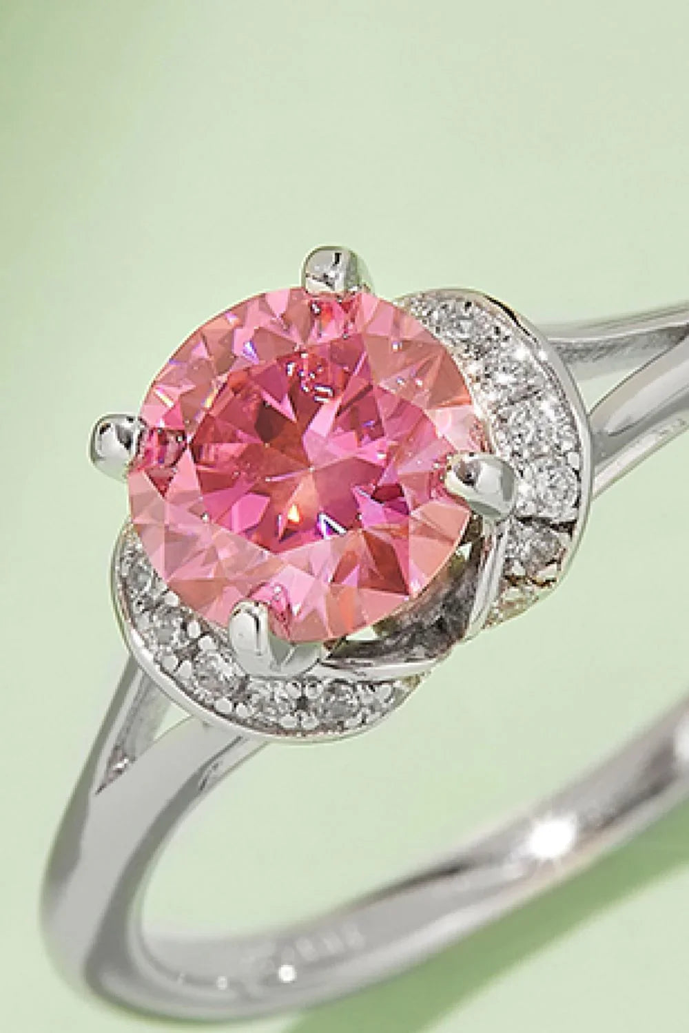 1 Carat Moissanite 4-Prong 925 Sterling Silver Ring - VAleG