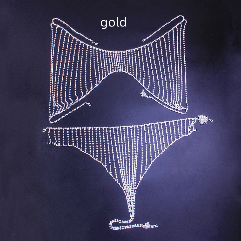 Diamond Fringe Body Chain Beach Bikini - VAleG