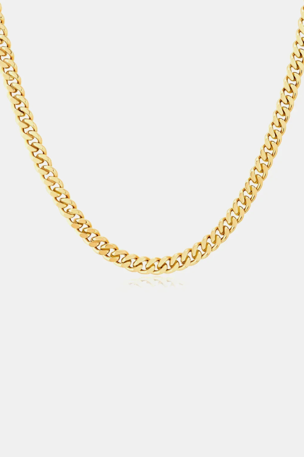 18K Gold Plated Curb Chain Necklace - VAleG
