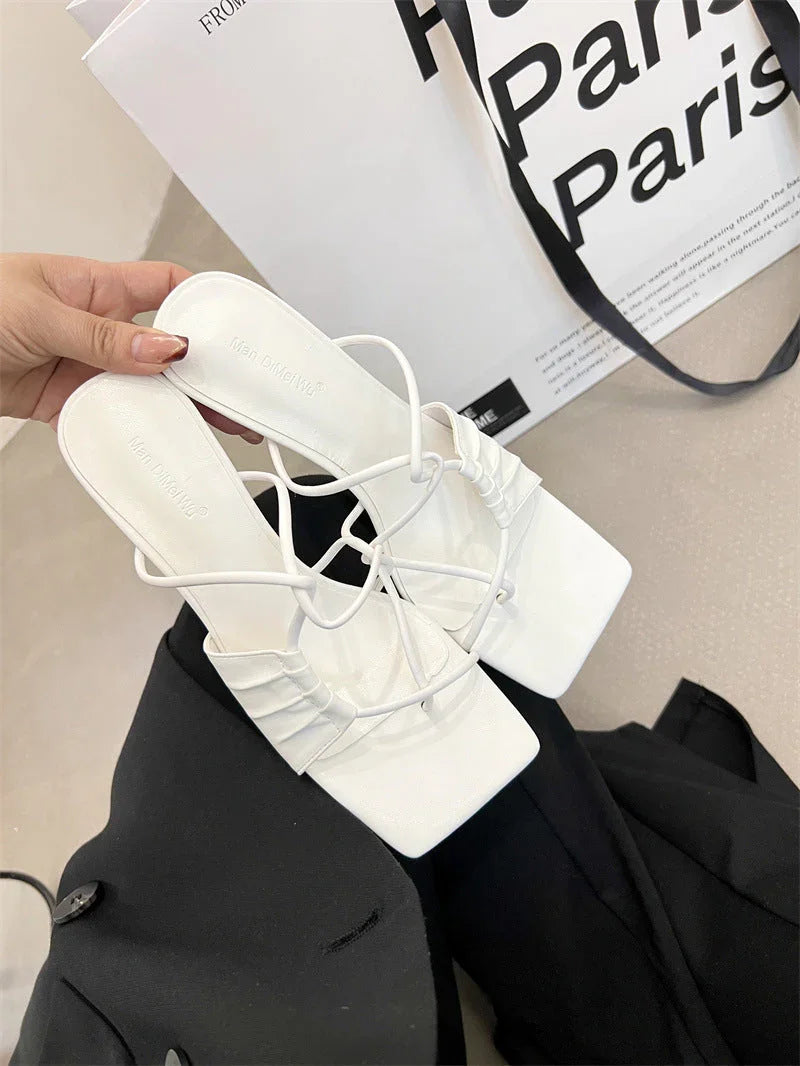 Women's Flip-toe Stiletto Heel Fashion Sandals - VAleG
