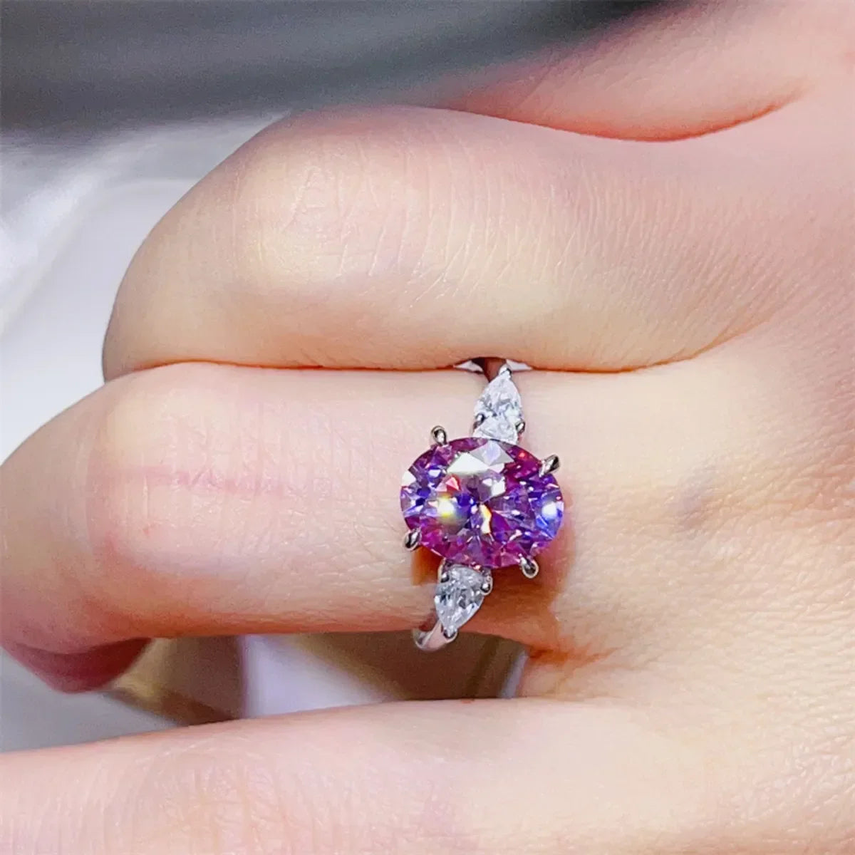 3 Carat Moissanite 925 Sterling Silver Ring - VAleG