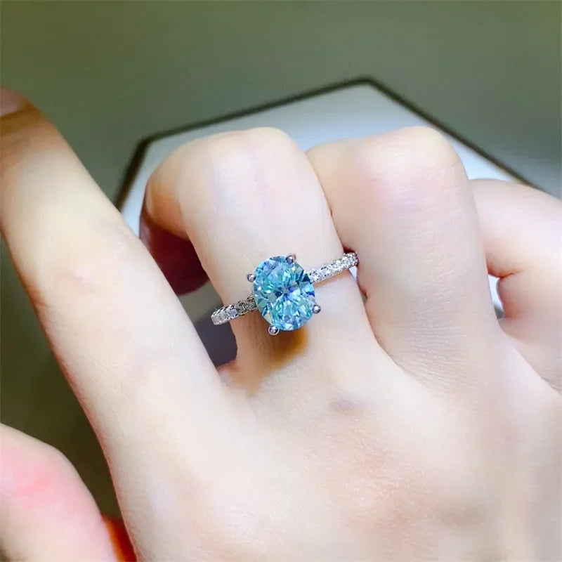 2 Carat Moissanite Zircon 925 Sterling Silver Ring - VAleG