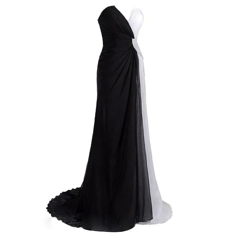 Evening Dress Female Banquet Black Annual Meeting Long Sexy Split Dress Temperament Host Summer - VAleG